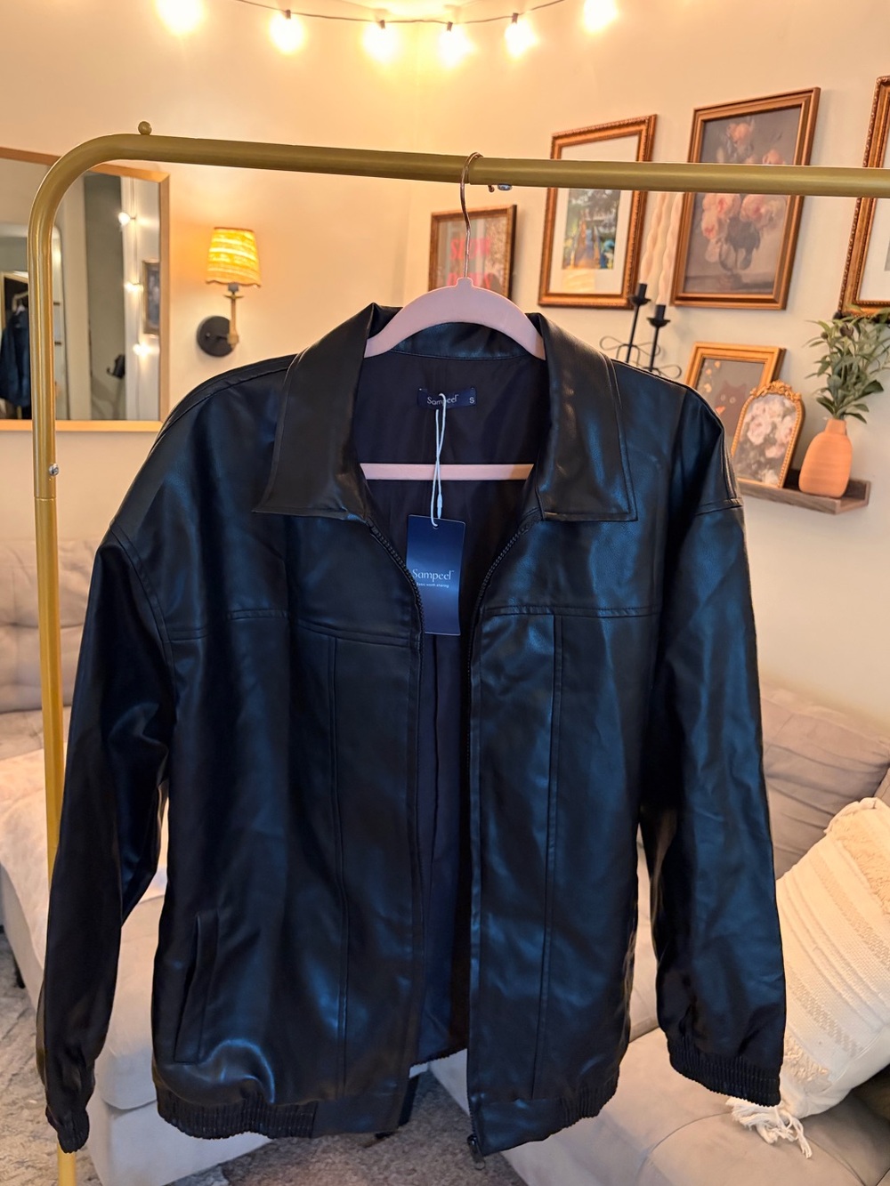Women’s Oversized Trendy Faux Leather Jacket NWT